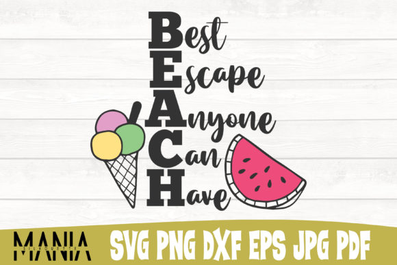 Beach Acronym Svg Cut File Design Review