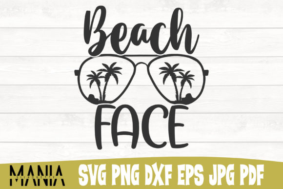 Beach Face Svg Cut File Design: Graphics for Graphic Templates