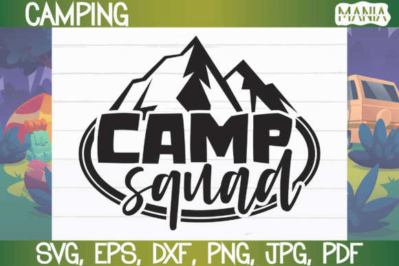 Camp Squad SVG Cut File: A Graphic Template Boost for Creative Branding