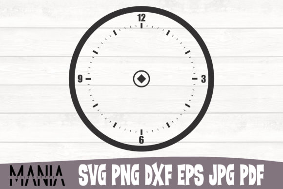 Clock Face Template 3 Graphics: Editorial Design Assets