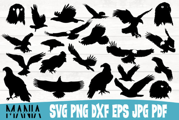 Eagles Silhouettes Svg Cut Files Designs Graphics