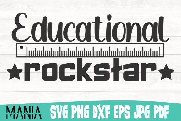 Educational Rockstar Svg Cut File Design: Graphics and Graphic Templates for Publishers