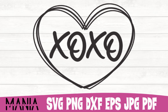 Heart Xoxo Valentine s Day Svg Cut File Graphics