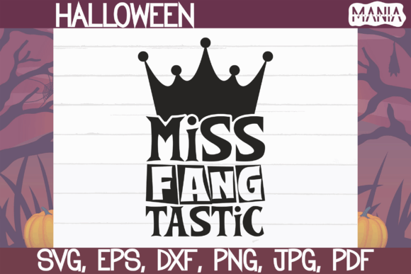 Miss Fangtastic SVG Cut File: A Graphic Template for Creative Content Publishing