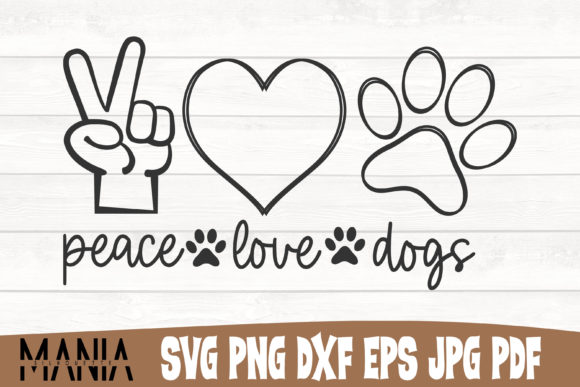 Peace Love Dogs Svg Cut File Design: Essential Graphics for Editorial Templates