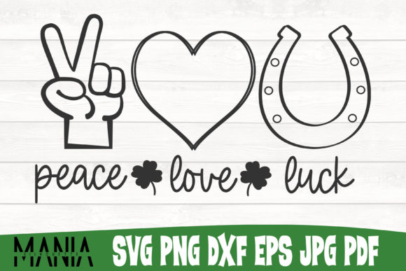 Peace Love Luck Svg Cut File Design Graphics Review